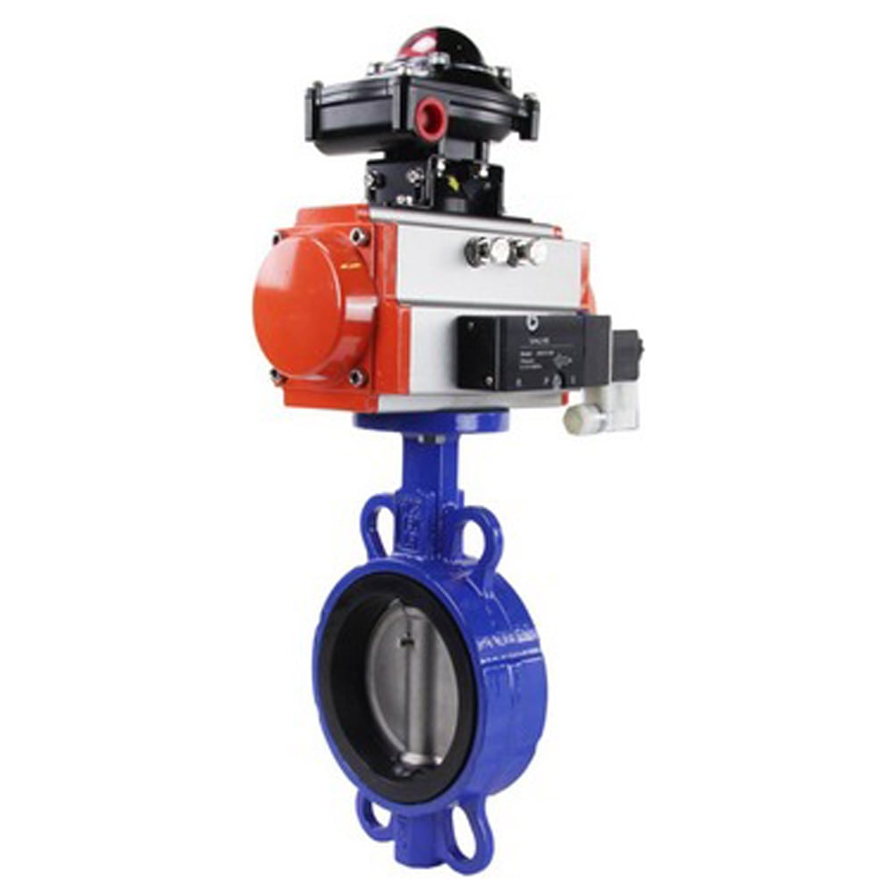 Затвор DN.ru WCB-316L-EPDM Ду200 Ру16, с пн.прив. DA-130, пн.распр. PND1-T10-220VAC NAMUR, БКВ LSB-410 D050-117497