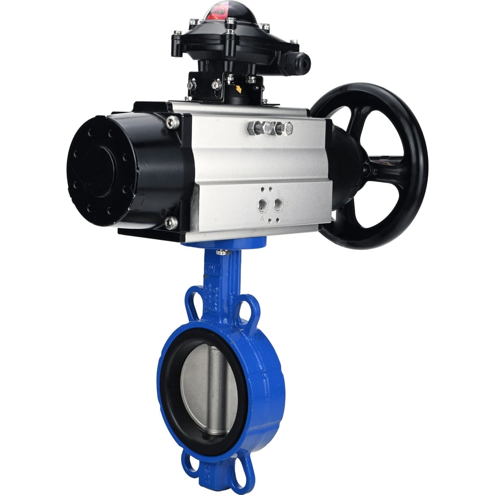 Затвор DN.ru QT450-304-EPDM-2W-Fb-ISO-H Ду125 Ру25, с пн.прив. DA-105-1, БКВ LSB-210 D050-96900