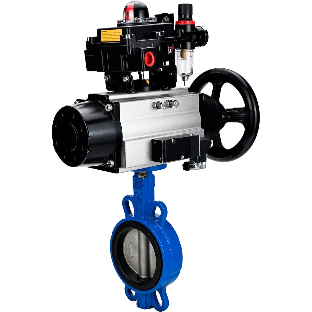Изображение товара Затвор DN.ru QT450-304-EPDM-2W-Fb-ISO-H Ду125 Ру25 с пневмоприводом Изображение товара Затвор DN.ru QT450-304-EPDM-2W-Fb-ISO-H Ду125 Ру25 с пневмоприводом
