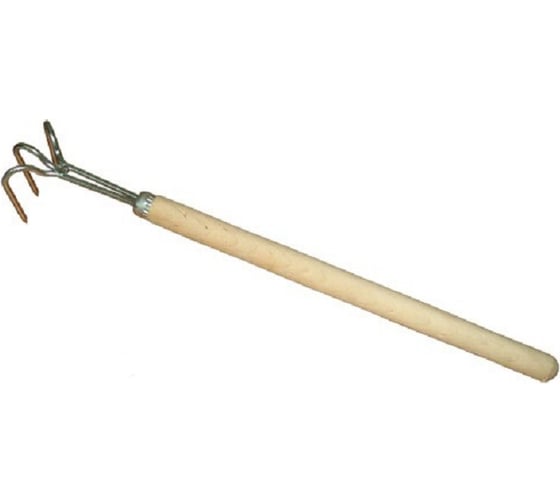 Изображение товара Большой 3-хзубый рыхлитель с деревянной рукояткой Репка П-П 11010
