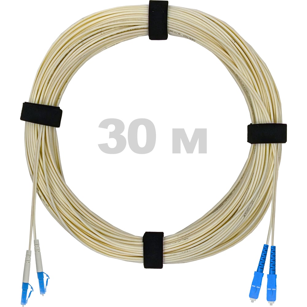 Патч-корд оптический Enginova LC/UPC-SC/UPC SM (G657.A1) 2mm DX LSZH 30 м ENG-PC2.0-DX-LCU-SCU-657A1-30M