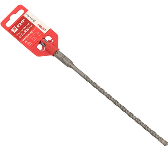 Изображение товара Бур по бетону Expert (6x210 мм; 4 резца; 4S спираль SDS-plus) EKF db-6-210-4x4