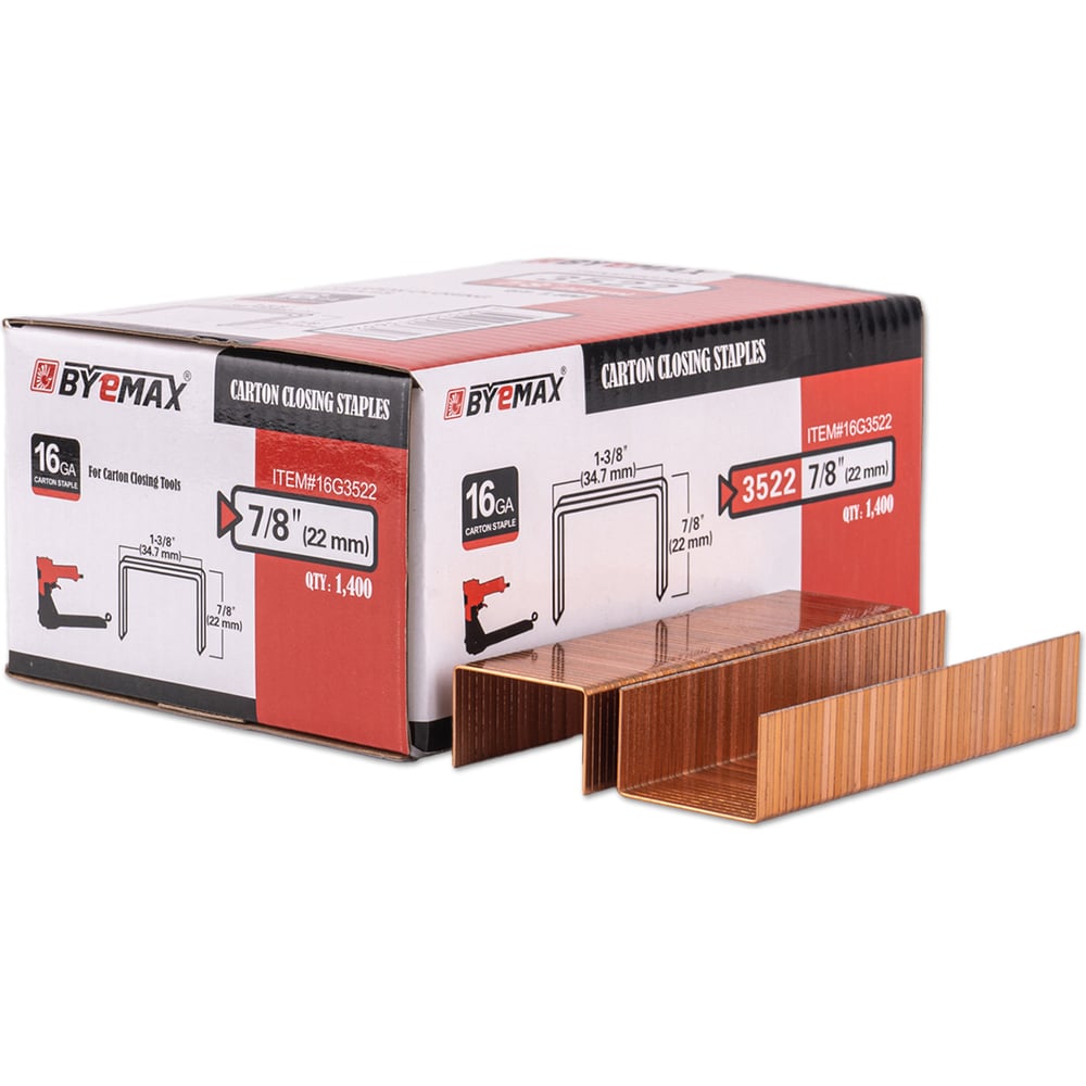 Скоба упаковочная для картона BYEMAX 3522 (B-22) 16Ga, омедненная,1400 шт. 16G3522