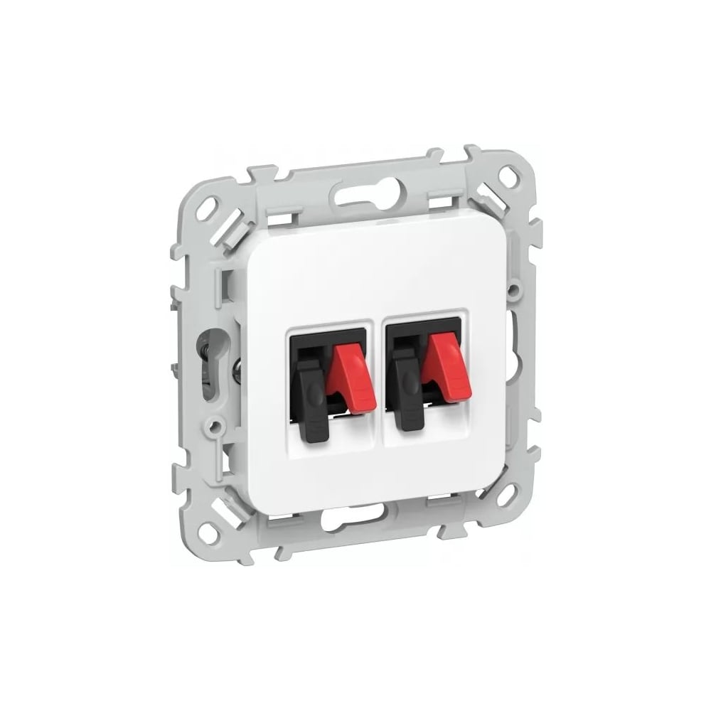 Розетка 2-местная аудио IEK FLITE РА-2-ФлБ белый FI-S20-K01