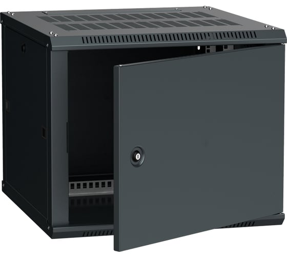 Изображение товара Шкаф ITK LINEA W 9U 600х600мм дверь металл черный RAL9005 LWR5-09U66-MF