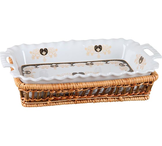 Изображение товара Прямоугольное керамическое блюдо для запекания Rosenberg 1900 мл R-035037