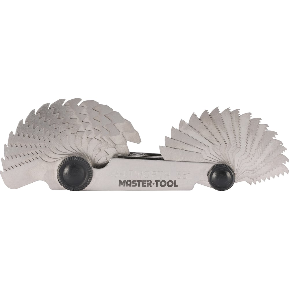 Изображение товара Резьбомер MASTER-TOOL 58 шт универсальный для метрической и дюймовой резьбы