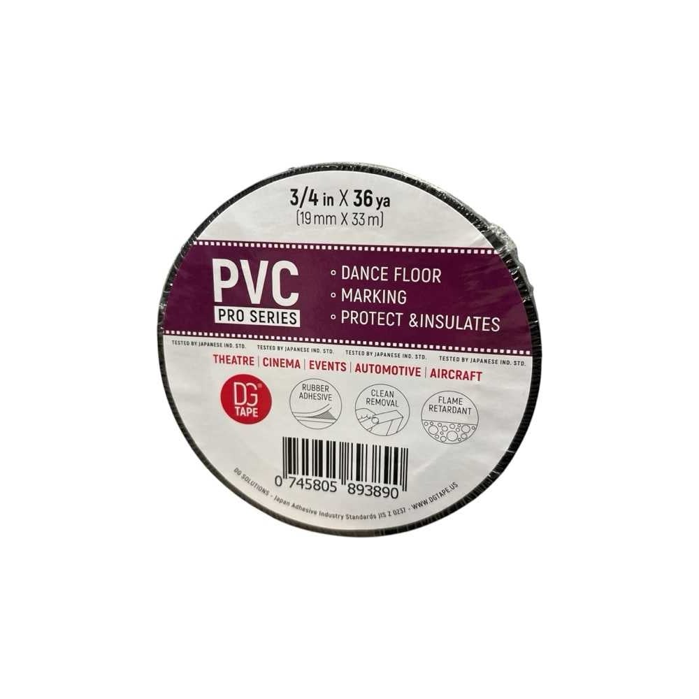 Балетный скотч DGTAPE Dance Floor PVC Tape 19ммх33м - черный DFPVC19/33/B