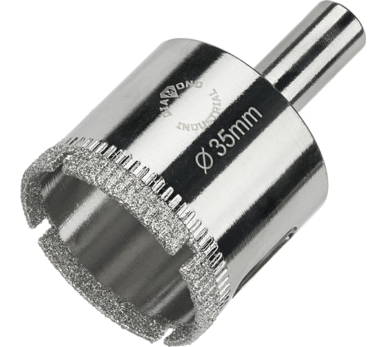 Изображение товара Коронка алмазная по керамике, плитке и стеклу 35 мм Diamond Industrial DIDCBC035