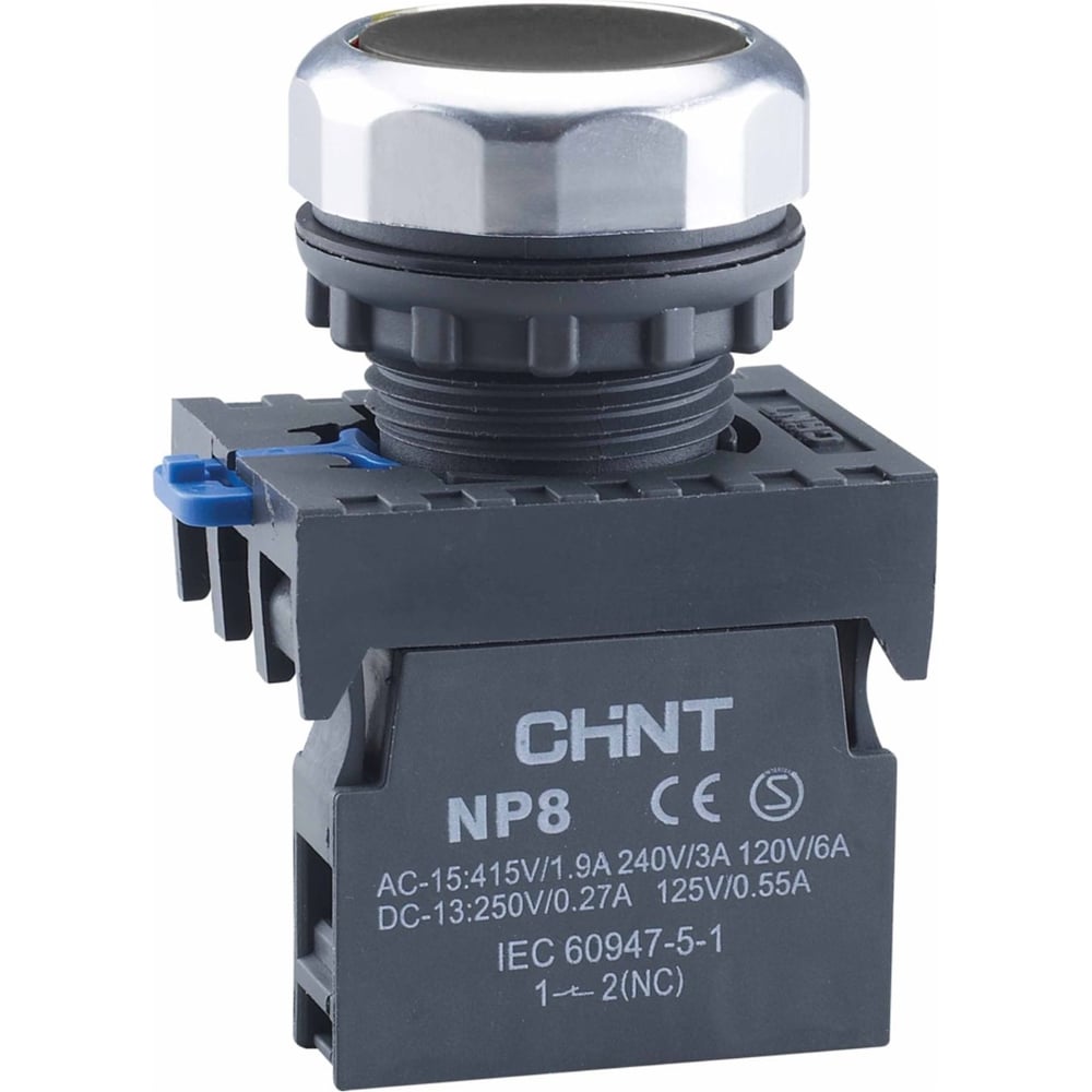 Изображение товара Кнопка управления CHINT NP8-10BN/2 без подсветки черная 1НО IP65 (R) (уп. 10 шт.) 578647