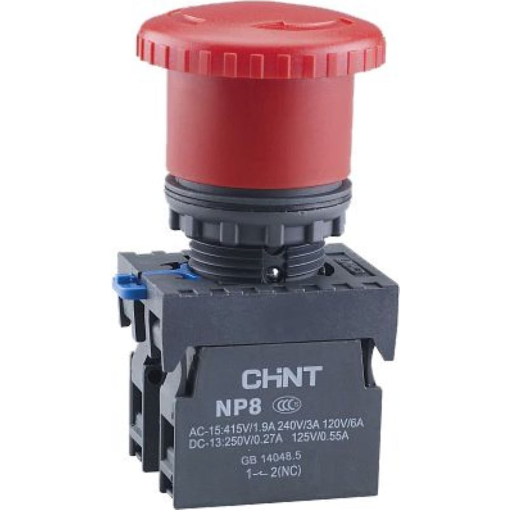 Изображение товара Кнопка управления Грибок CHINT NP8-11ZS/14 IP65 с фиксацией 22 мм