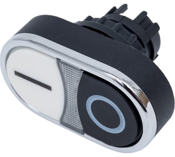 Изображение товара Головка для кнопки Emas сдвоенной, черно-белой, ровной BDK20HB