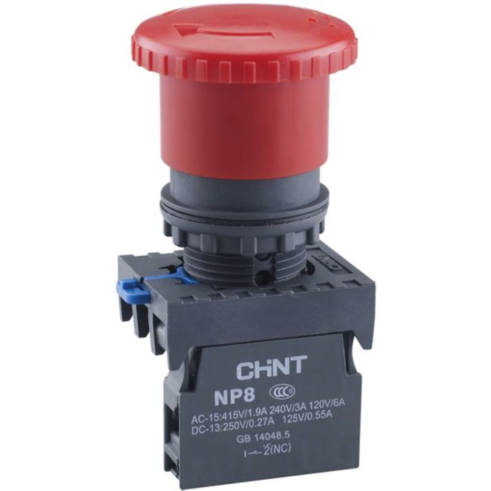 Изображение товара Кнопка управления Грибок CHINT NP8-10ZS/24 Φ60мм фиксация, красный, 1НО, IP65 (R) (уп. 6 шт.) 667213 Изображение товара Кнопка управления Грибок CHINT NP8-10ZS/24 Φ60мм фиксация, красный, 1НО, IP65 (R) (уп. 6 шт.) 667213