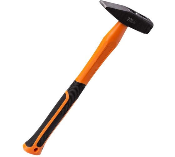 Изображение товара Молоток строительный (слесарный) TDM ELECTRIC 400 гр, кованый, с усиленной прорезиненной фиберглассовой рукояткой "Алмаз" SQ1036-0112