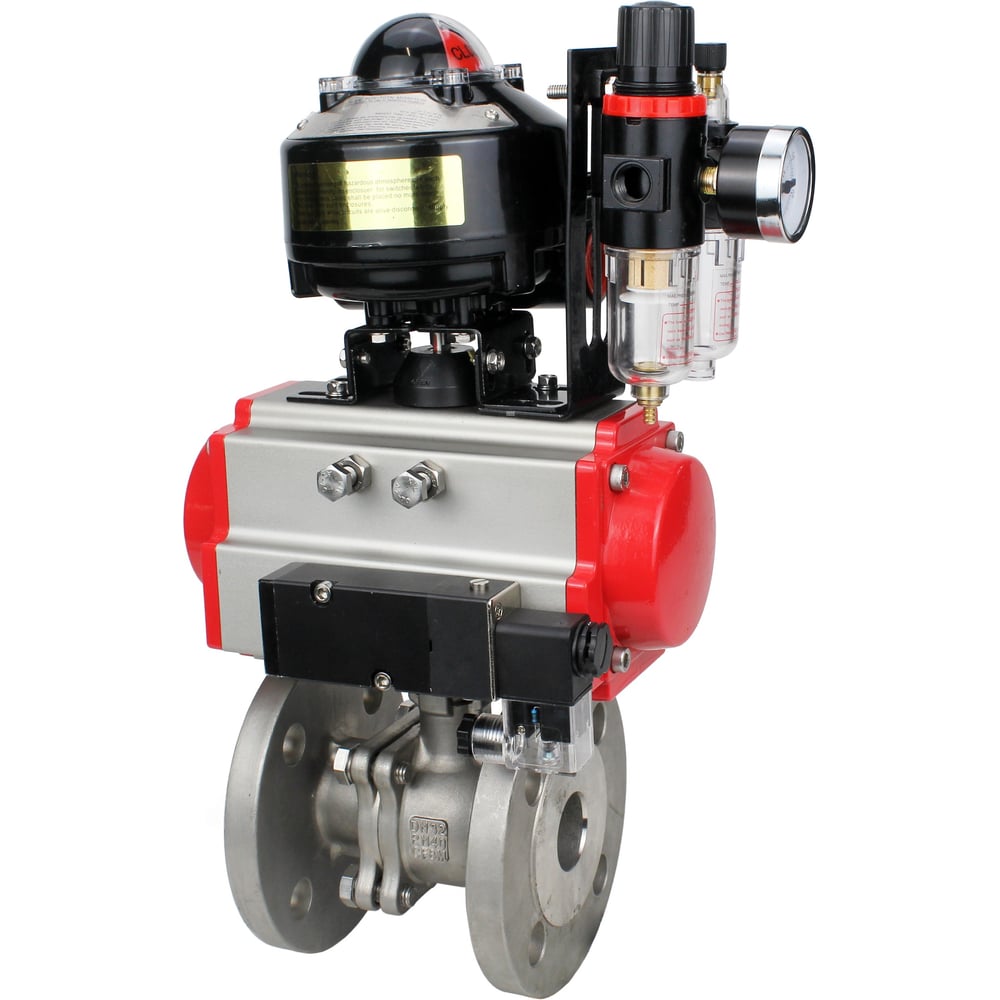 Кран шаровой DN.ru КШФП.316.200 Ду150 Ру16, 24х24, фланц., пн.привод SA-210, пн.распред PND2-S1EM-52-1NC-J08-220VAC, БПВ APU1-10-40-V08, БКВ LSB-510-02ExM12-250 D160-781 D160-78161