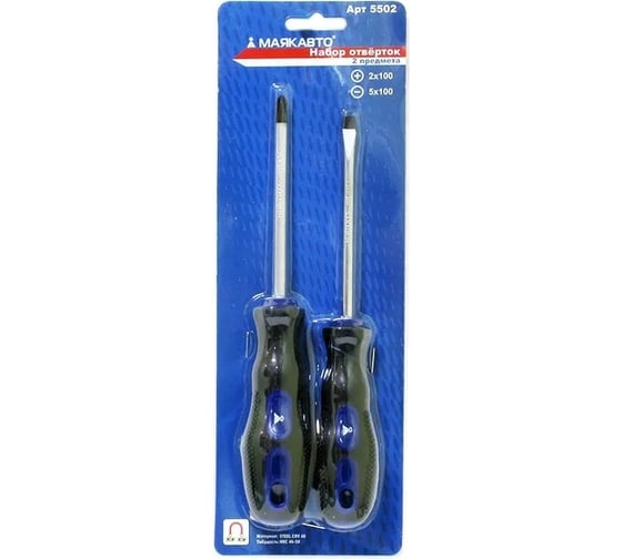 Изображение товара Набор отверток МАЯКАВТО 2 предмета 5502