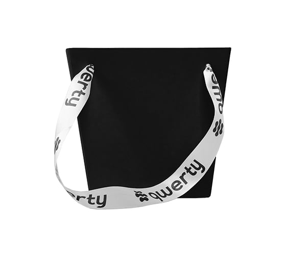 Изображение товара Пакет для цветов QWERTY Призма высота 15 см, чёрный, с ручками 74101