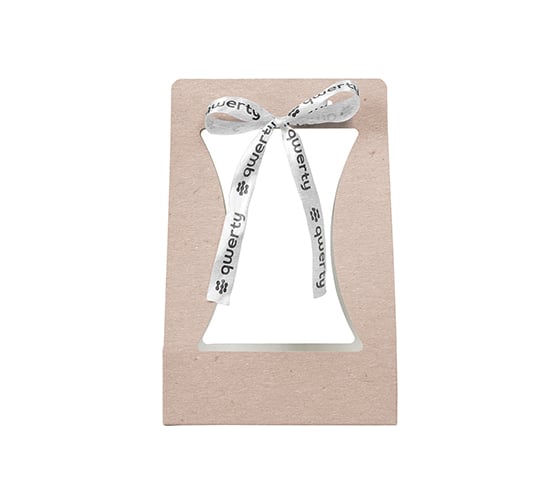 Изображение товара Пакет для цветов QWERTY Корзина, бежевый, с лентой 74097