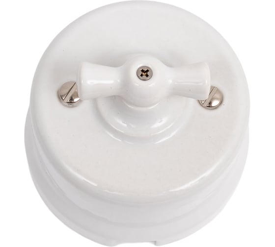 Изображение товара Переключатель BIRONI Лизетта Белый 1-клавишный B1-201-01