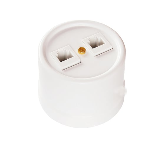 Изображение товара Компьютерная розетка BIRONI Пластик Белый 2-ая RJ45 B1-302-21