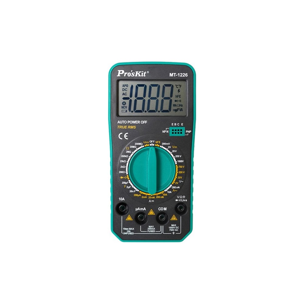 Изображение товара Цифровой мультиметр Pro'sKit MT-1226 с функцией True RMS и диапазоном до 10 А