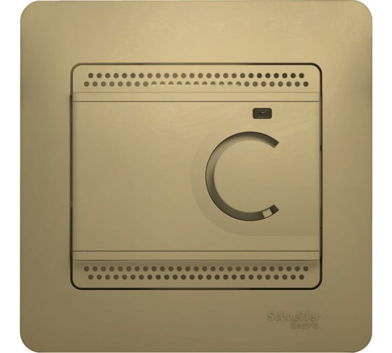 Изображение товара Электронный термостат теплого пола с датчиком Systeme Electric Glossa титан SE GSL000438