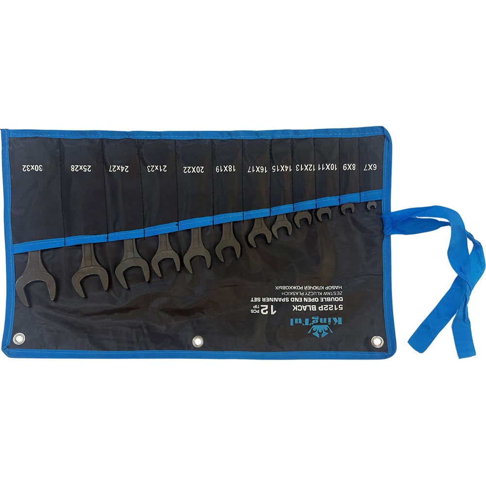 Изображение товара Набор ключей рожковых KingTul 12 предметов KT-5122P BLACK(67577)