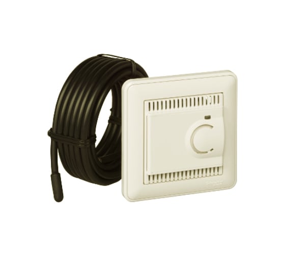 Изображение товара Регулятор теплого пола с датчиком Systeme Electric Wes n 59 бежевый, +5 до +50C, 10А SE TES-151-28