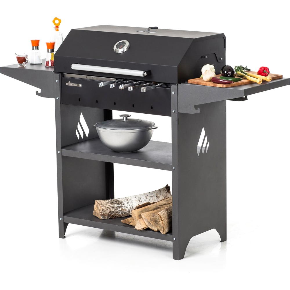 Изображение товара Мангал GRATAR Family Standart BBQ FSB 2000 стационарный для барбекю на природе черный