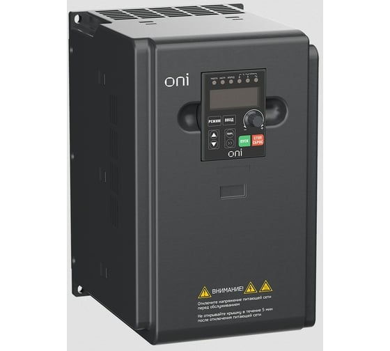 Изображение товара Преобразователь частоты ONI A150 380В 3ф 5.5кВт 13А встроенный торм. модуль A150-33-55NT