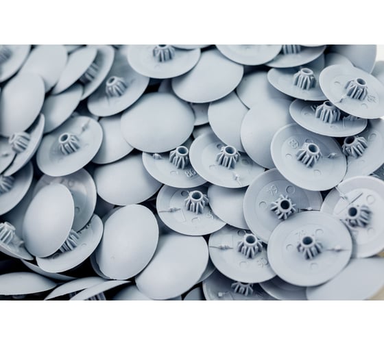 Изображение товара Заглушка мебельная для саморезов 23 БОЛТА светло-серая, 50 шт 16-1205ф50