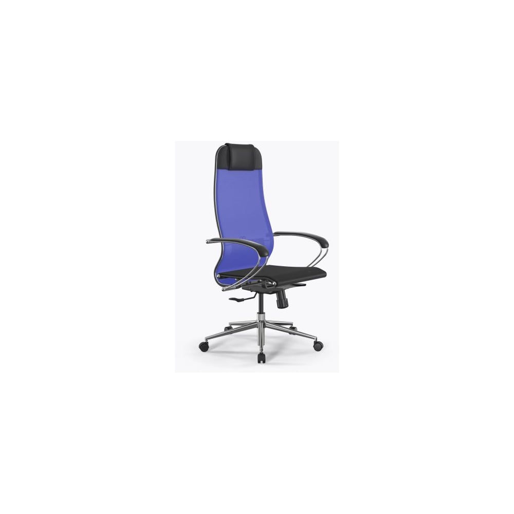 Кресло для персонала МЕТТА ErgoLife Set 4/подл.131/осн.Synchro 052 (Васильковый-Черный 55B.16.1.403) z55B.16.1.403