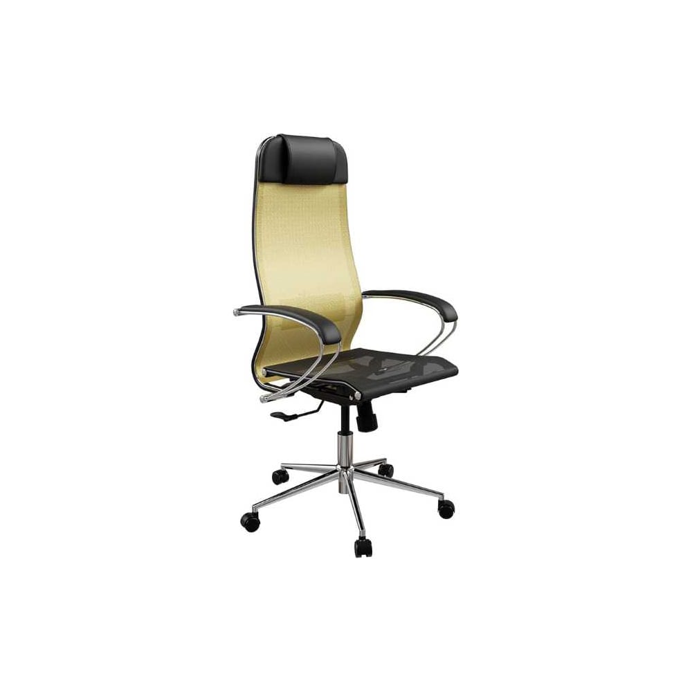 Кресло для персонала МЕТТА ErgoLife Set 4/подл.131/осн.Synchro 052 (Золотой ротанг-Черный 558.16.1.403) z558.16.1.403