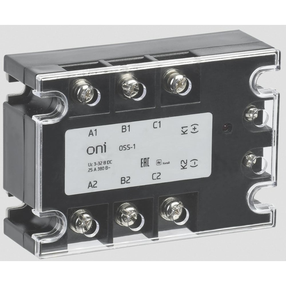 Изображение товара Твердотельное реле ONI OSS-1 40А 380В AC 3-32В DC OSS-1-3-40-B