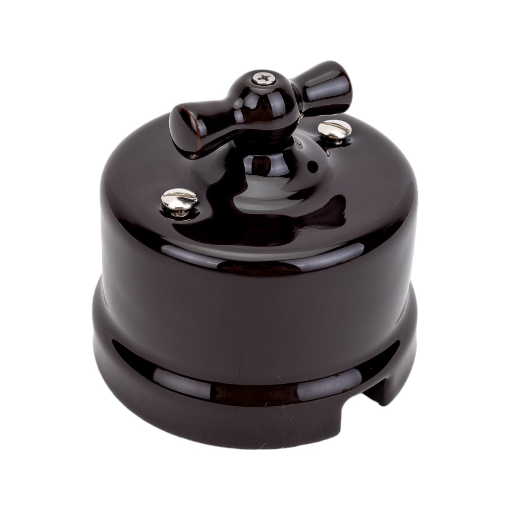 Изображение товара Выключатель BIRONI Лизетта 2-клавишный коричневый для освещения