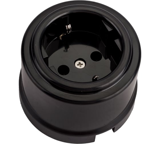 Изображение товара Розетка BIRONI Пластик Черный с заземлением B1-101-23