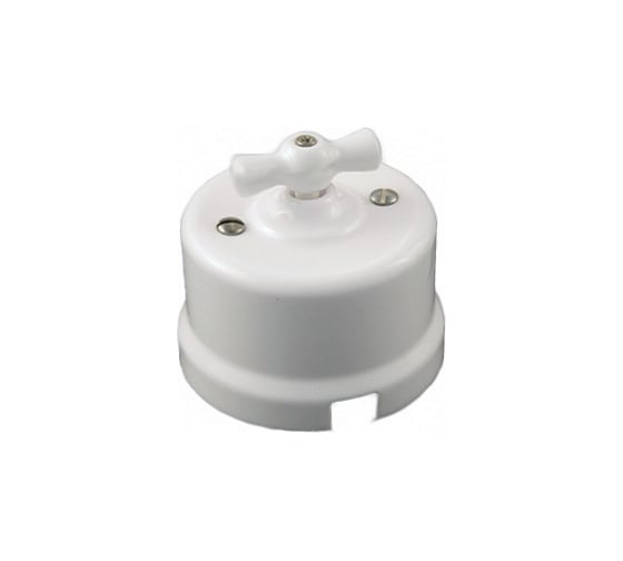 Изображение товара Выключатель BIRONI Лизетта Белый 2-клавишный B1-202-01