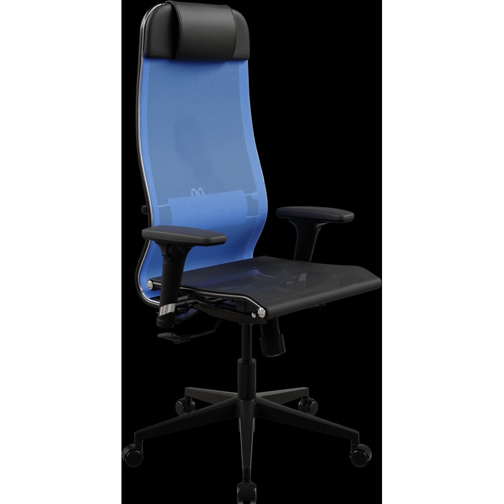 Кресло для персонала МЕТТА ErgoLife Set 4/подл.200/осн.Synchro 002 (Васильковый-Черный 55B.D.1.3A3) z55B.D.1.3A3