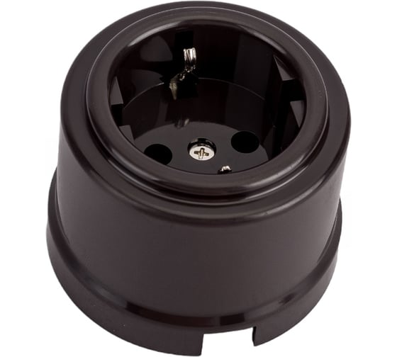 Изображение товара Розетка BIRONI Пластик Коричневый с заземлением B1-101-22