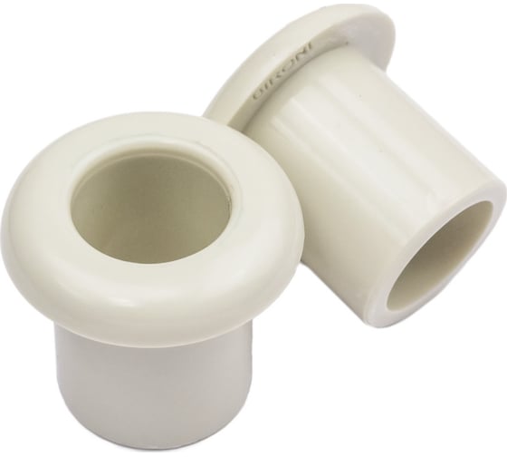 Изображение товара Проход через стену (втулка) BIRONI слоновая кость, пластиковый, 20 штук в упаковке B1-VT-211-20