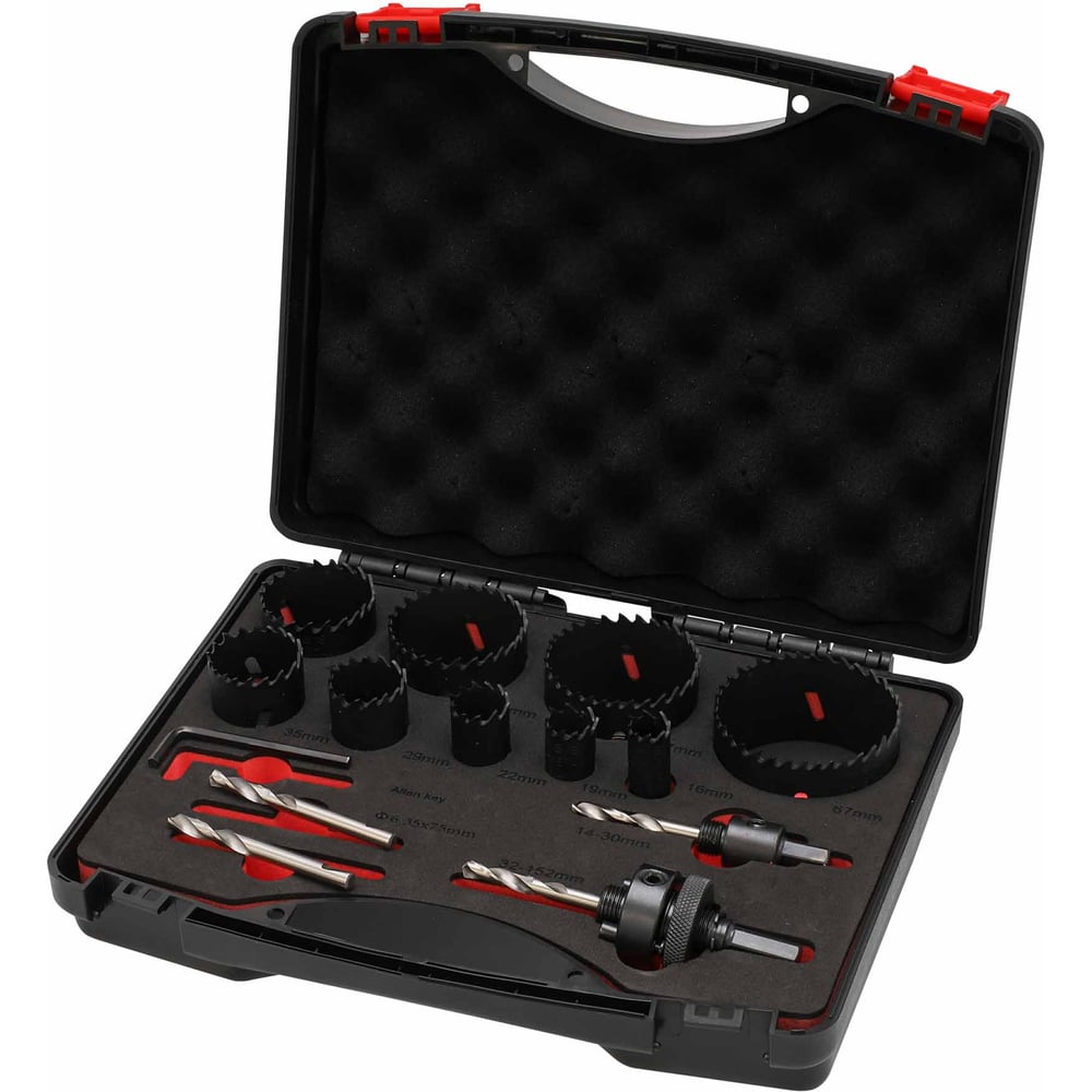 Набор коронок Bi-metall 16-67мм HSSE-Co8 14пр MASTER-TOOL 1014301010011