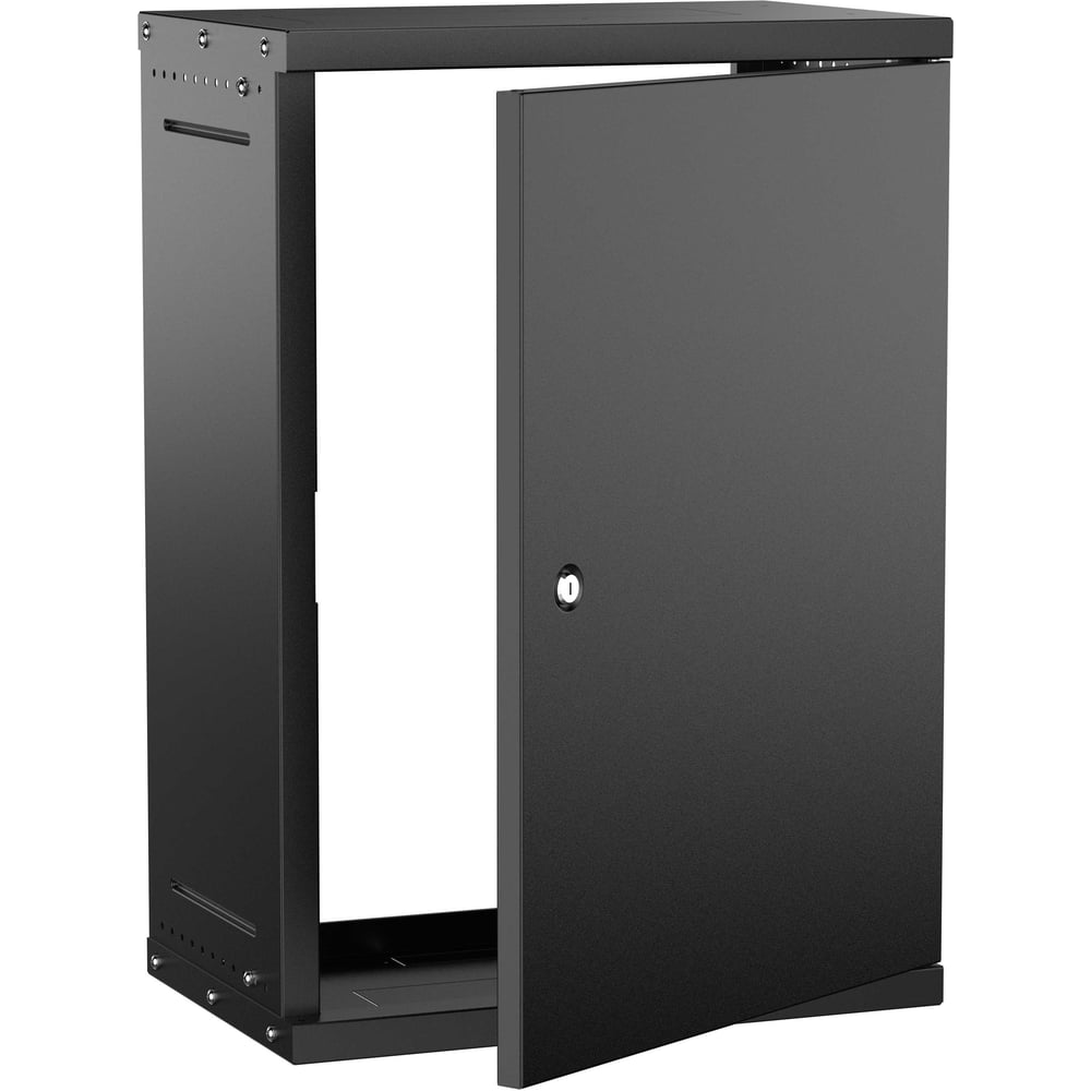 Шкаф настенный GENERICA 15U 550х350мм металлическая дверь черный LWE5-15U53-MF-G