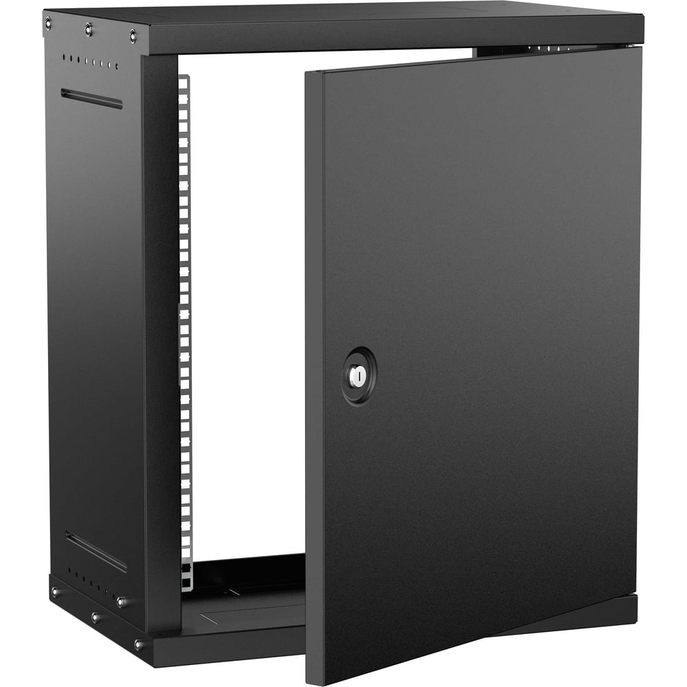 Шкаф настенный GENERICA 12U 550х350мм металлическая дверь черный LWE5-12U53-MF-G