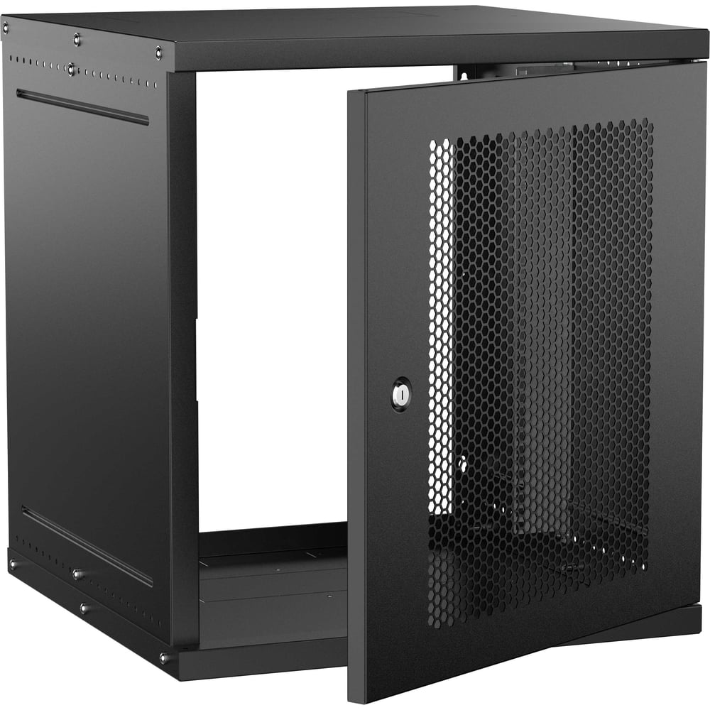 Шкаф настенный GENERICA 19 12U 600х600мм перфорированная дверь черный LWE5-12U66-PF-G