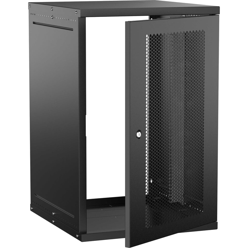 Шкаф настенный GENERICA 19 18U 600х650мм перфорированная дверь черный LWE5-18U67-PF-G