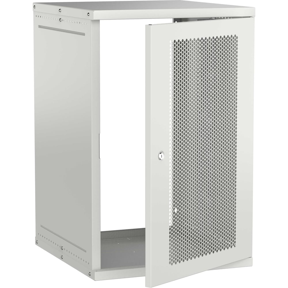 Шкаф настенный GENERICA 19 18U 600х650мм перфорированная дверь серый LWE3-18U67-PF-G