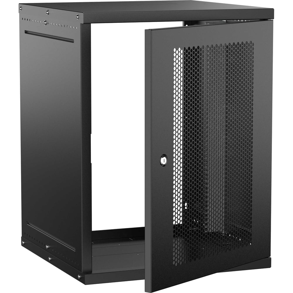 Шкаф настенный GENERICA 19 15U 600х600мм перфорированная дверь черный LWE5-15U66-PF-G