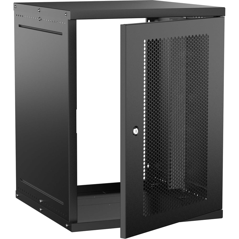 Шкаф настенный GENERICA 19 15U 600х650мм перфорированная дверь черный LWE5-15U67-PF-G