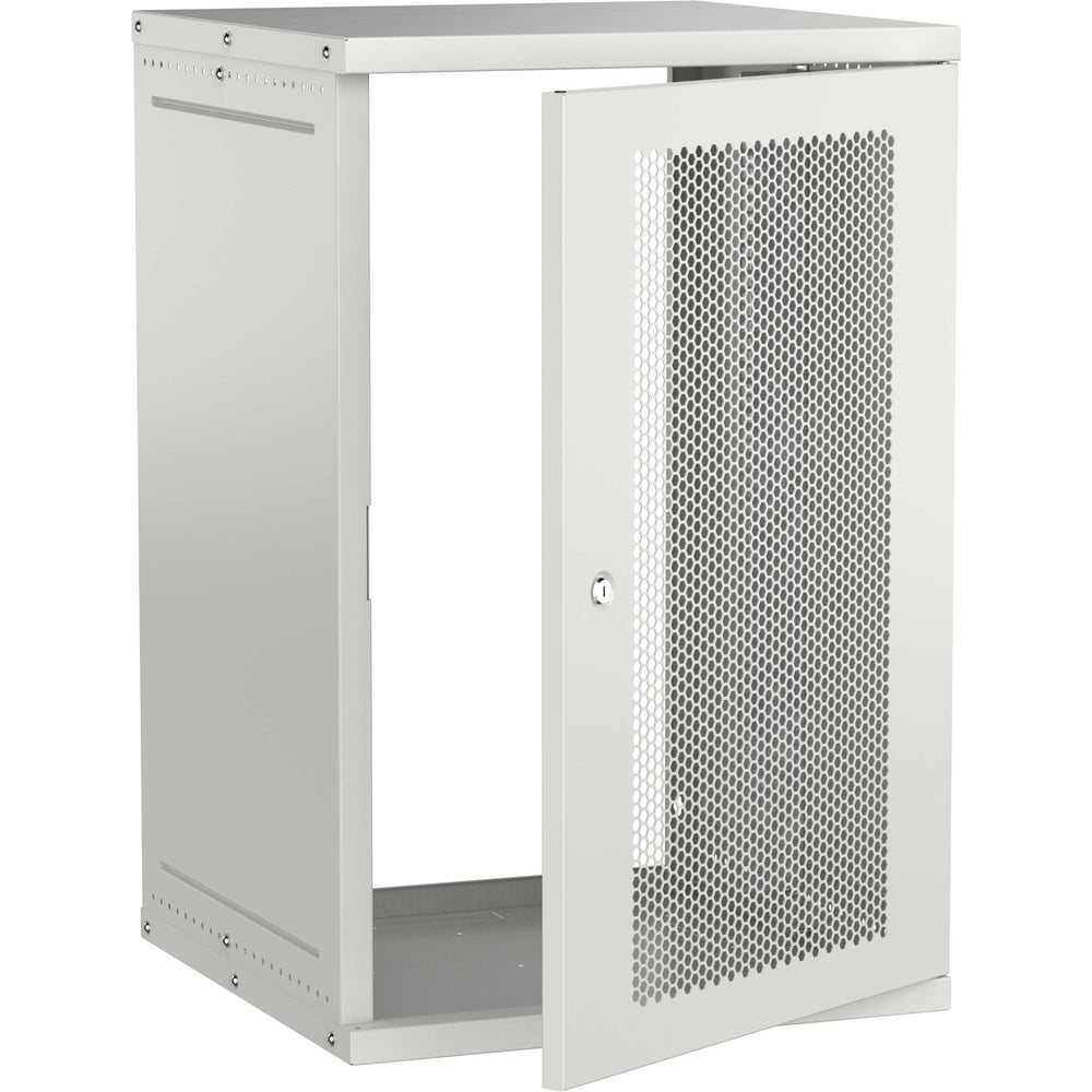 Шкаф настенный GENERICA 19 18U 600х600мм перфорированная дверь серый LWE3-18U66-PF-G