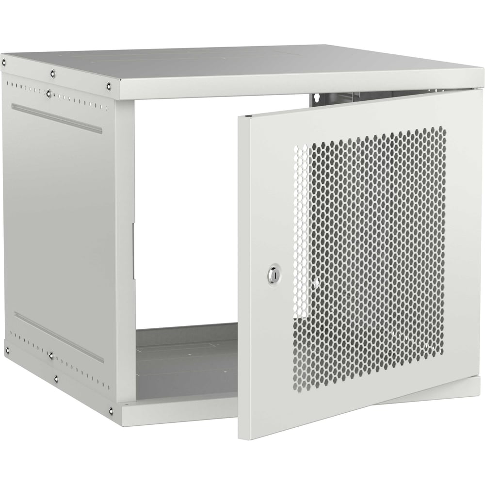 Шкаф настенный GENERICA 19 9U 600х600мм перфорированная дверь серый LWE3-09U66-PF-G